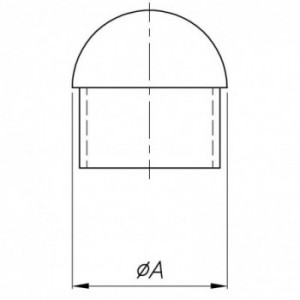 Embout demi-sphère à coller pour tube ø33,7x2,0mm