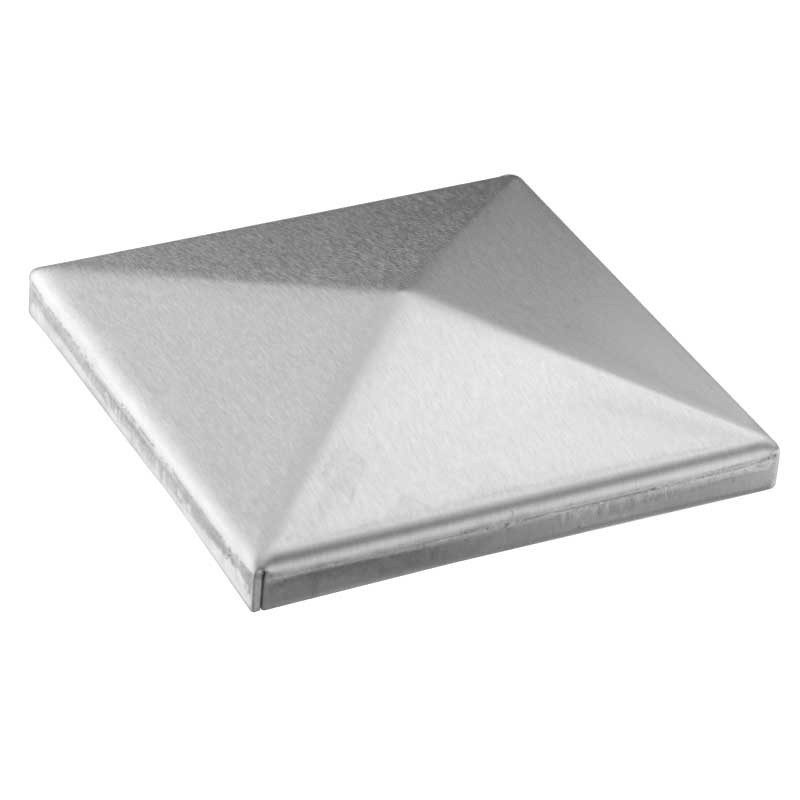 Chapeau carré Inox 316 - 100x100 - avec bord