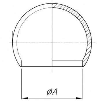 Sphère de finition pour tube ø33,7mm