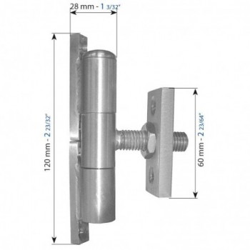 Gond à visser pour tube ø42,4x2,0mm