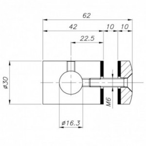 Pince pour rond ø16,2mm