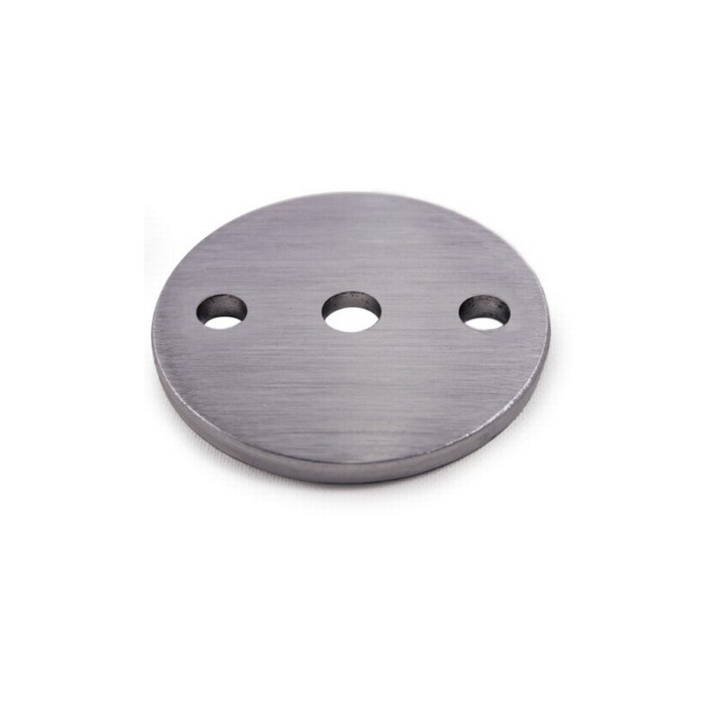 Platine de fixation ø70x6mm - trou centrale Ø10,5mm - 2 trous externes Ø9mm