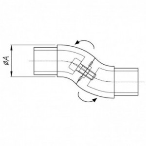 Raccord à courbe réglable pour tube ø33,7x2,0mm