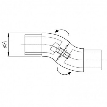 Raccord à courbe réglable pour tube ø42,4x2,0mm