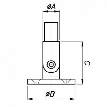 Support de fixation réglable pour tube ø21,3x2,0mm