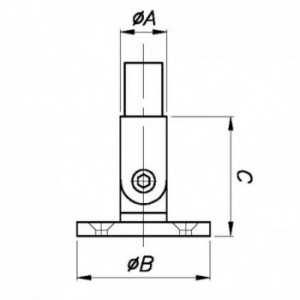 Support de fixation réglable pour tube ø21,3x2,0mm