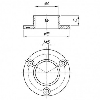 Support de fixation murale pour main-courante - tube ø33,7mm