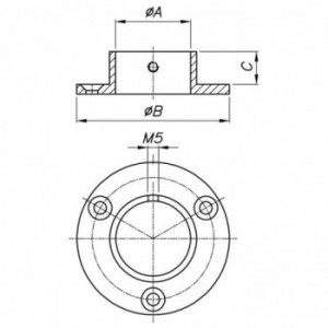 Support de fixation murale pour main-courante - tube ø33,7mm