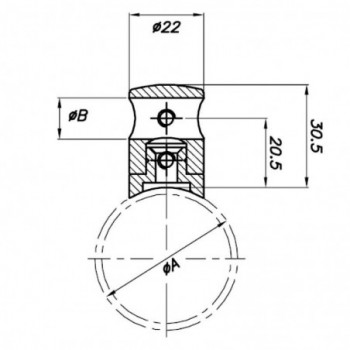 Support de fixation pour tube ø42,4mm et rond ø14,2mm