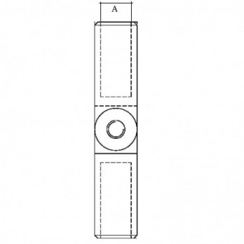 Support double réglable pour rond ø12mm