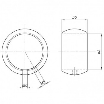 Guide main-courante pour tube ø33,7mm (pièce détachée)