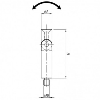 Connecteur pour support main-courante - inclinable - ø12x65mm