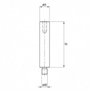 Connecteur pour support main-courante - droit - ø12x65mm