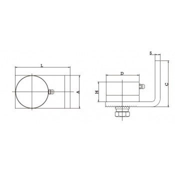 Pivot à billes économique réglable à visser Ø50mm pour portail pivotant - Partie basse - platine à visser