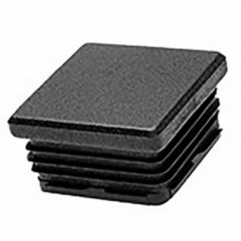 Bouchon carré noir en plastique  80x80