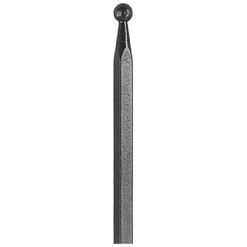 Carré appointé carré de 14 avec boule H150mm