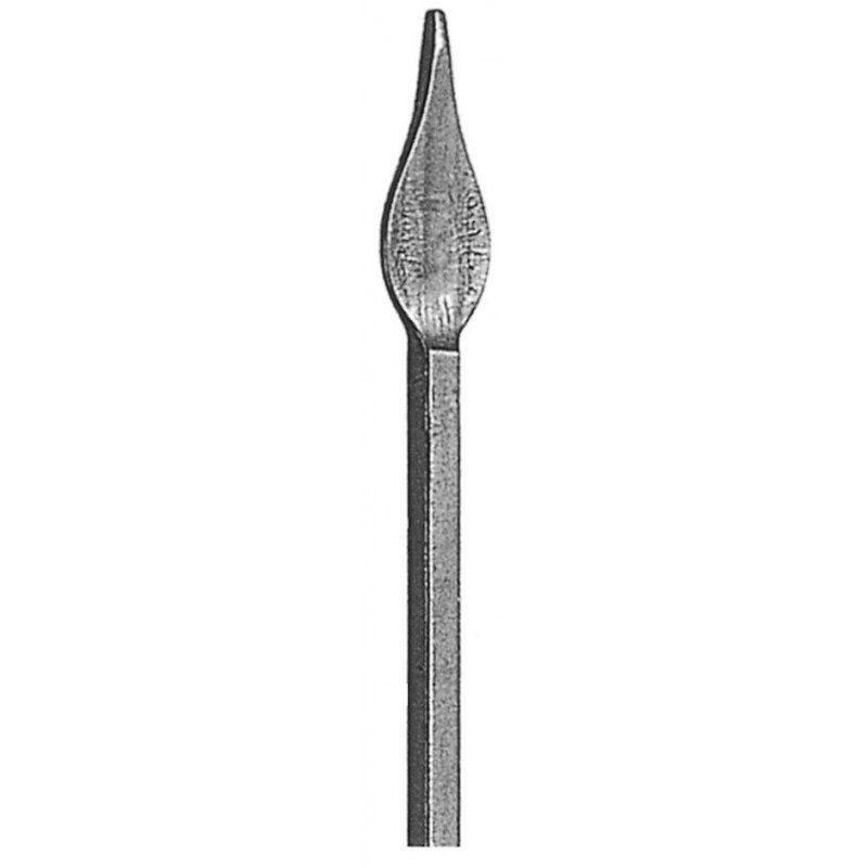 Barreau carré de 16 lance forgée H150mm