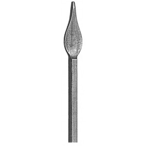 Barreau carré de 16 lance forgée H150mm