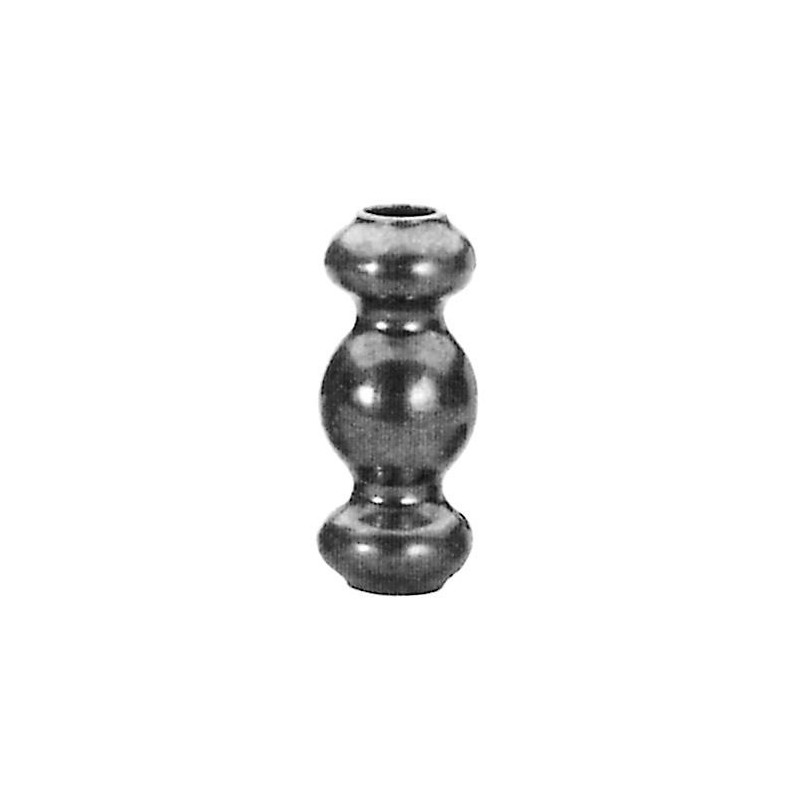 Garniture pour barreau en tôle ø40mm - trou ø14,5mm - hauteur 65mm - épaisseur 1,5mm