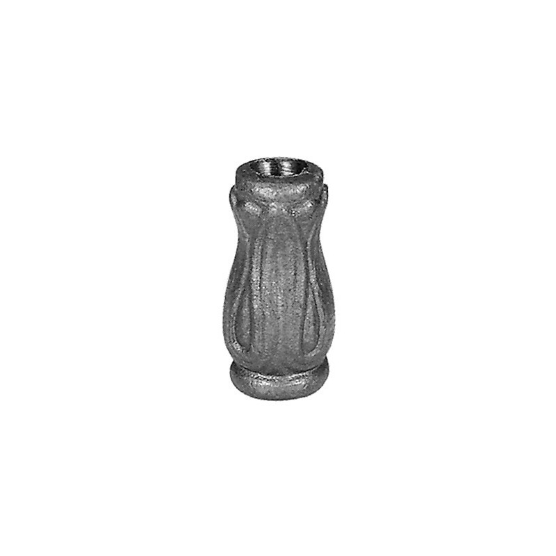 Garniture pour barreau - ø32mm - trou rond de 14,5mm - hauteur 63mm - acier brut