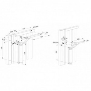 Ferme-portail Hydraulique compact LION Locinox - pour tous type de charnière - argenté