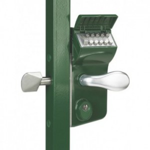 Serrure à code mécanique verte pour portail coulissant - Profil 40mm