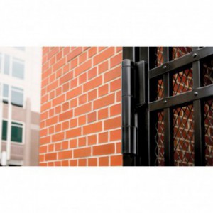 Charnière avec ferme-portail hydraulique 180° pour portails lourds  - RAL 9005 - génération 1