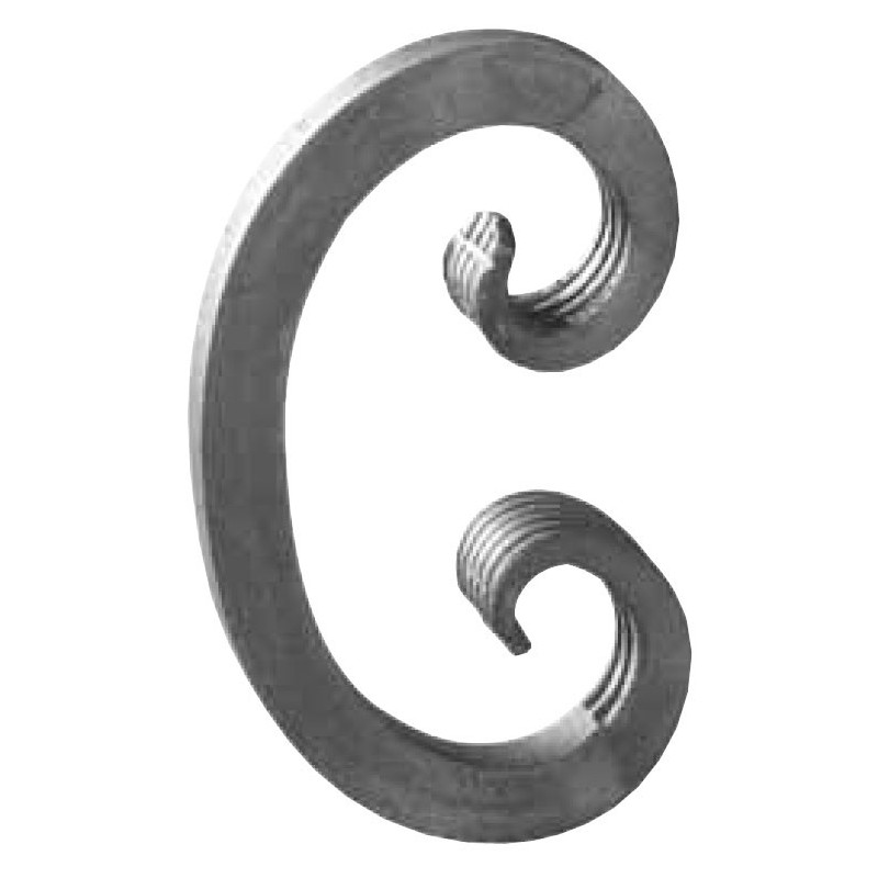 Volute -  75x125h -  carré de 12mm -  Finition à chaud (jusqu'à rupture de stock)