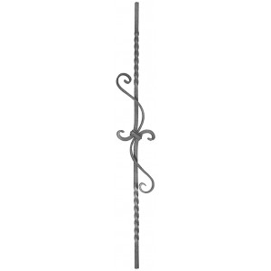 Panneau en volute 130LXH900 carré de 12 avec 2 torsades aux extrêmités H:100 (jusqu' a rupture de stock)