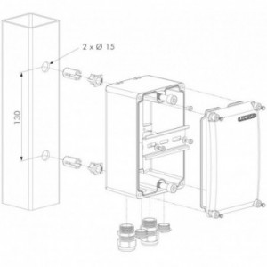 Coffret pour transformateur POWERBOX Locinox - noir