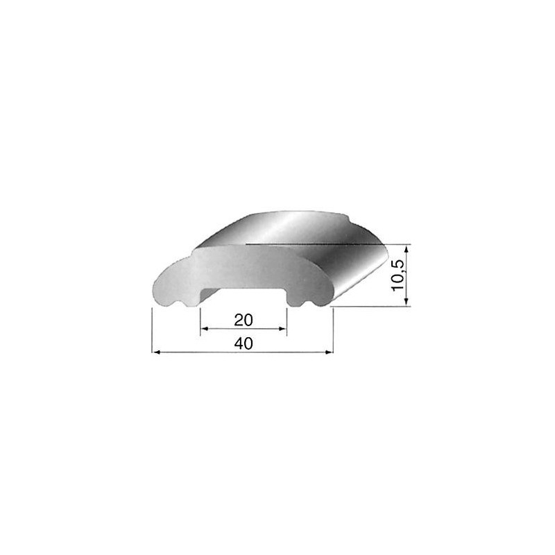 Main courante moulurée 40x10,5 L:6m (jusqu'à rupture de stock)