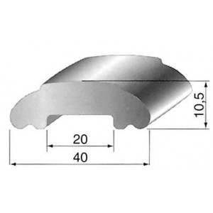 Main courante moulurée 40x10,5 L:6m (jusqu'à rupture de stock)