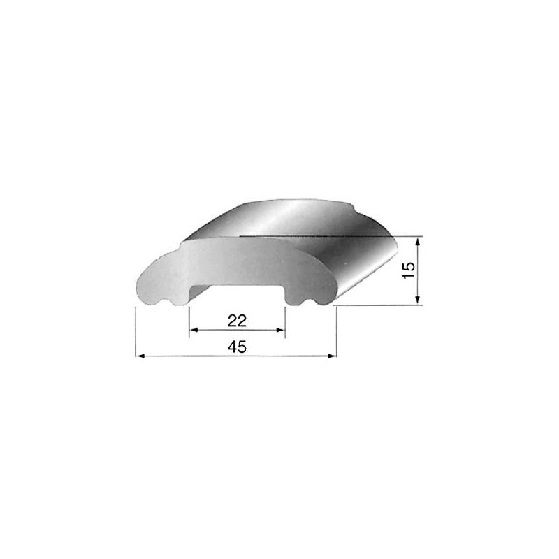 Main courante moulurée 45x15 L:6m