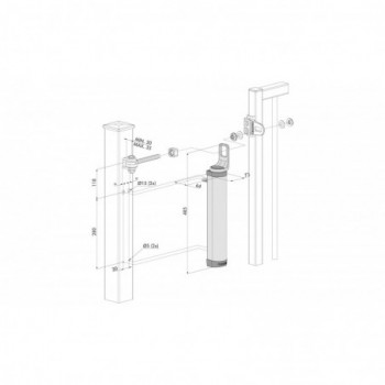 Ferme portail et porte hydraulique 180° RHINO Locinox - couleur noire - à-coup final réglable