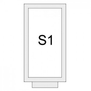 Panneau principal (S1) sur mesures de portail sectionnel - Dimensions max : Hauteur 2m x Largeur 1,5m - Acier brut