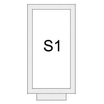 Panneau principal (S1) sur mesures de portail sectionnel - Dimensions max : Hauteur 2m x Largeur 0,75m - Acier brut