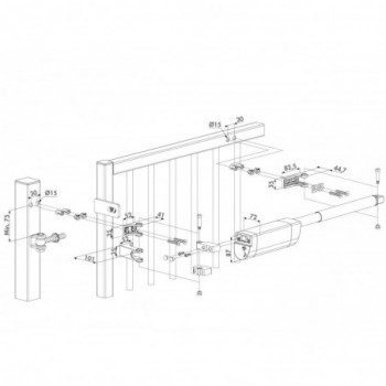 Ferme porte hydraulique LOCINOX - ouverture max 150° - poids supporté 150kg max - longueur porte 2m max