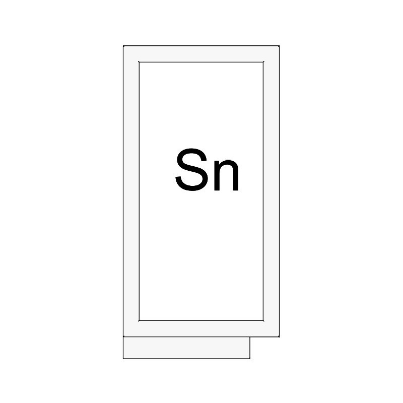 Panneau supplémentaire d'angle (SN) sur mesures de portail sectionnel - Dimensions max: hauteur 2m largeur 1,5m - Acier brut