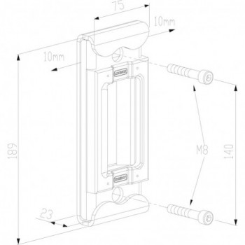 Gâche butée à alignement compensé pour serrure de portail coulissant Locinox