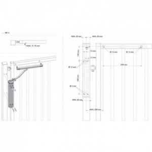 Ferme-portail hydraulique Locinox puissant et polyvalent - pour portail jusqu'à 150Kg - noir