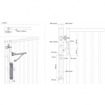 Ferme-portail hydraulique Locinox puissant et polyvalent - pour portail jusqu'à 150Kg - noir