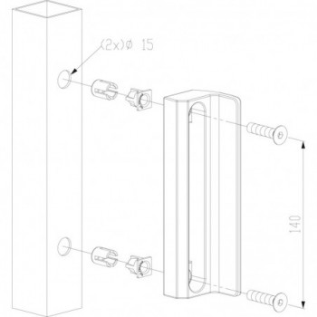 Gâches type SMKLQF - profil 40mm et plus