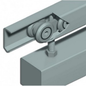 Rail galvanisé pour porte coulissante suspendue - 3m - 33x31mm - INOX 304