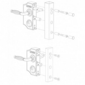 Serrure style fer forgé - petit modèle noire - pour tube de 30 à 40mm - Locinox