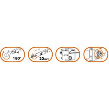 Serrures type LAPQ U2 - profil 10 20 30mm