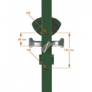 Serrure à code mécanique verte pour portail coulissant - Profil 80mm