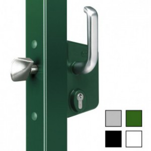 Serrure Locinox pour portail coulissant - pour tube de 100mm - verte