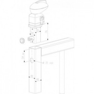 Serrure de piscine TWIST pour tube 40x40 - Locinox - blanche