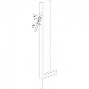 Verrou de sol intégré pour profil de 60x40mm