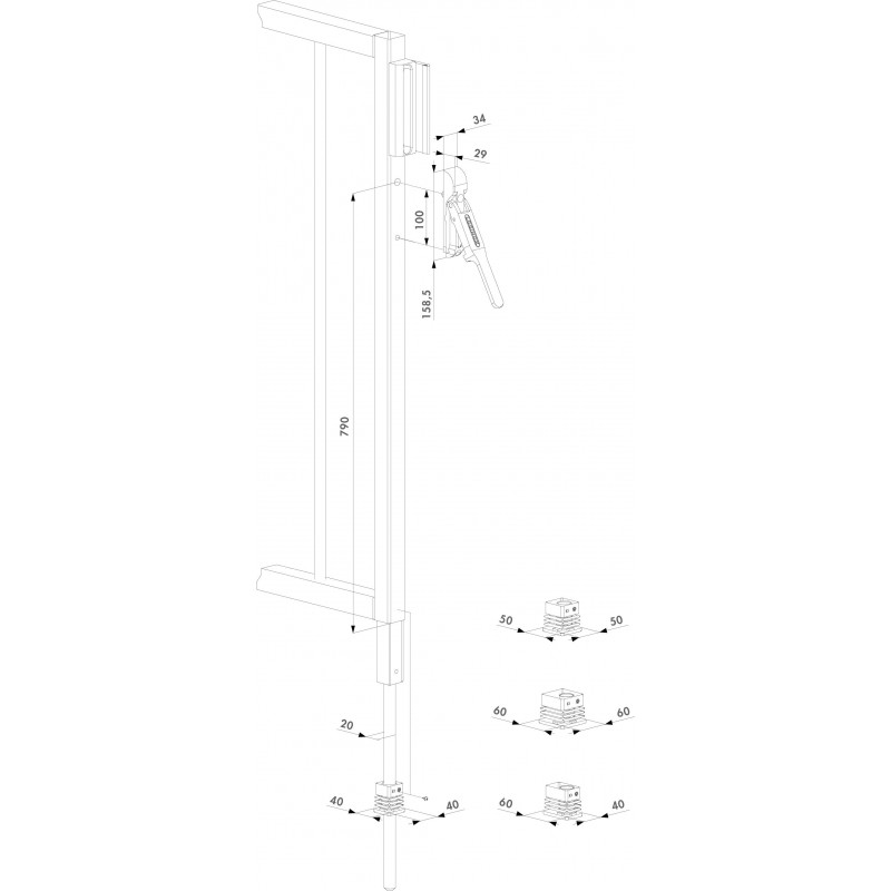 Verrou De Sol Robuste Pour Porte En Bois, Verrou à Ressort Pour Une